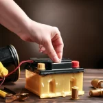 Putting Petroleum Jelly on Car Battery Terminals